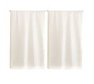 Paire De Vitrages Unis En Etamine - 45x90 Cm - Blanc