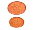 Set De 2 Plateaux Ovales Tosca Orange