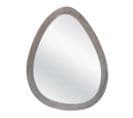 Miroir Métal Oeuf Argent 78 X 62 Cm