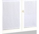 Paire De Vitrages Parement Rayé - 60x160 Cm - Blanc