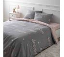 Housse De Couette 220x240 + 2 Taies D'oreiller 63x63 Cm Coton Cama Rose