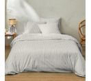 Housse De Couette 220x240 Cm + 2 Taies 100% Coton 57 Fils Tom Lin