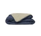 Couette Réversible Bicolore En Microfibre 400 Gr/m² - 260x240 Cm - Bleu Pétrole