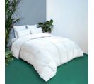 Couette Temperee Toucher Duvet - Coton - Violette 200 X 200 Cm Blanc