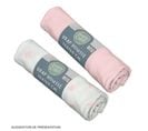 Lot De 2 Draps Housse En Coton 70x140 Cm Rose + Imprimé Étoiles