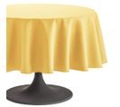 Nappe En Coton Ronde Traitee Teflon Jaune Mais 180x180