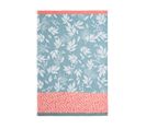 Torchon Imprimé En Jacquard De Coton Bleu Moyen 50x75