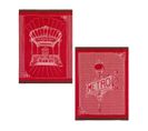 Lot De 2 Torchons En Jacquard De Coton Rouge Moyen 50x75