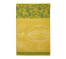 Torchon Imprimé En Jacquard De Coton Jaune 50x75