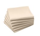 Lot De 6 Serviettes En Coton Traite Teflon, Sable 45 X 45