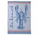 Torchon En Jacquard De Coton Bleu 50x75