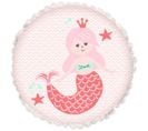 Kids - Coussin Coton Rose Avec Sirène 30cm Kids