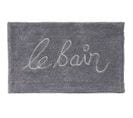 Aqua Pool - Tapis De Bain En Coton Fantaisie Gris 50x80cm