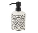 Tribu - Distributeur De Savon En Porcelaine Blanc Et Noir Tribu