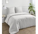 Coton Unis - Housse De Couette En Coton 57 Fils Unie Blanc 140x200cm