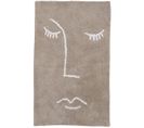 Moai - Tapis De Bain En Coton Fantaisie Taupe 50x80cm