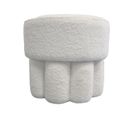 Teddy - Pouf En Tissu Bouclette Blanc