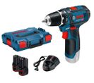 Perceuse-visseuse 12v Gsr 12v-15 + 2 Batteries 2ah + Chargeur + Coffret L-boxx - Bosch - 0601868109