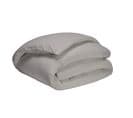 Housse De Couette Unie En Coton Gris Mastic 140x200