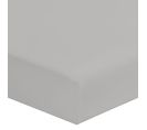 Drap Housse Uni En Coton Gris Mastic 140x190