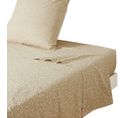 Drap Plat Imprimé En Coton Beige Sable 240x300