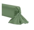 Taie De Traversin Unie En Coton Vert De Gris 85x185