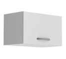 Meuble Haut Court 1 Porte - Blanc - L 60 X P 36 X H 35 Cm - Oslo