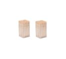 Lot de 2 tonnelets de 300 cure-dents en bois avec couvercle Wood Edition