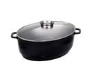 Cocotte Ovale En Fonte D'aluminium 43cm Noir - 382931