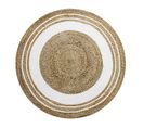 Tapis Rond En Jute Et Coton Cercle Blanc Diam.90 - Funny Jute