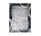 Tapis à Encadré Motifs Abstraits Bleu 120x170 - Metro