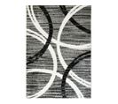 Tapis Effet Laineux Motifs Arches Gris 120x170 - Undergood Archy