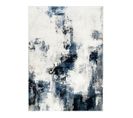 Tapis Extra-doux Motif Coulée Crème Bleu 120x170 - Vestale Coulee