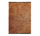 Tapis Tissé Plat Coton Noir Et Reflet Lumière Orange 120x170 - Milano