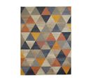 Tapis Effet Laineux Motif Triangle Multicolore 133x170 - Ramine