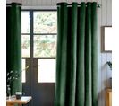 Rideau À oeillets Velours 100% Polyester 140x250 Cm Vert Foncé