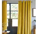 Rideau À oeillets Velours 100% Polyester 140x250 Cm Jaune