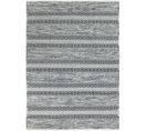 Tapis Terra - 160 X 230 Cm - Bande Ethno Blanc Et Noir