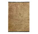 Tapis Tissé Plat Coton Noir Et Reflet Lumière Beige 160x230 - Milano