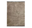 Tapis Tissé Plat Coton Noir Et Reflet Lumière Gris 160x230 - Milano