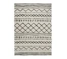 Tapis En Coton Ethnique Naturel-noir 190x290 - Cotton Berbere Ethno