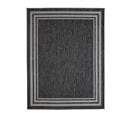 Tapis Intérieur-extérieur Aspect Jute Motif Cadre Noir 195x275 - Terrain Cadre