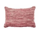 Coussin En Cuir Tressé Rose Poudré 60x40 - Skin