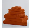 Lot De 2 Serviettes De Toilette Unies Et Colorées - 50x100 Cm - Orange