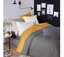 Housse De Couette Satin Made In France Anthracite 140x200