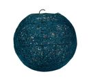 Suspension boule D. 20 cm OSTARIA Bleue canard