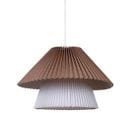 Suspension Double Tissu Aurélia Beige Blanc D52