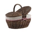 Panier En Osier Brut "vintage Chic" Panier Avec Couvercles