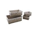 Corbeille Rangement Avec Doublure Tissu (lot De 4)