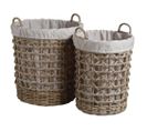 Panier à Linge En Poelet Gris (lot De 2)